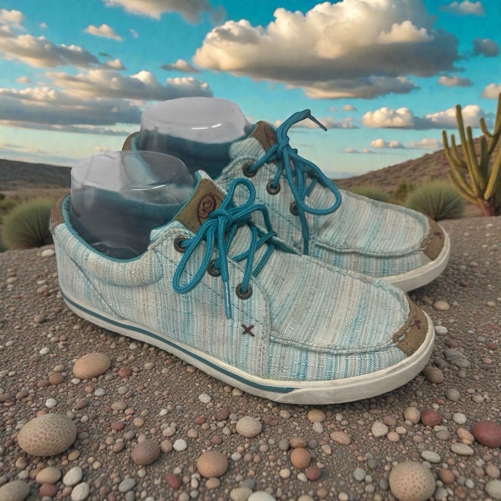 Twisted X 🤑Hooey Loper 🔥 Turquoise‎ Western Boho Multi Casual Shoe Sneakers 7